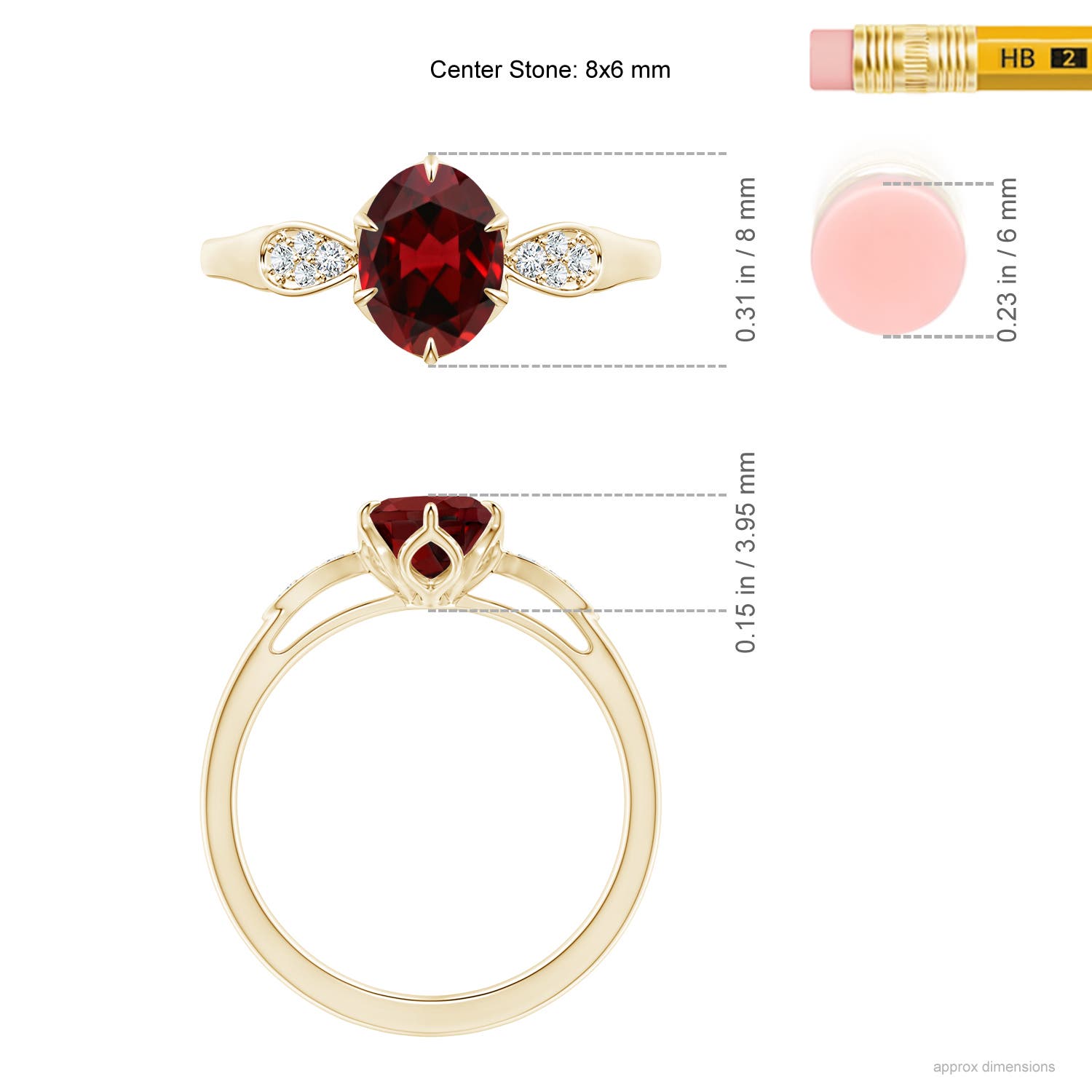 AAAA - Garnet / 1.54 CT / 14 KT Yellow Gold