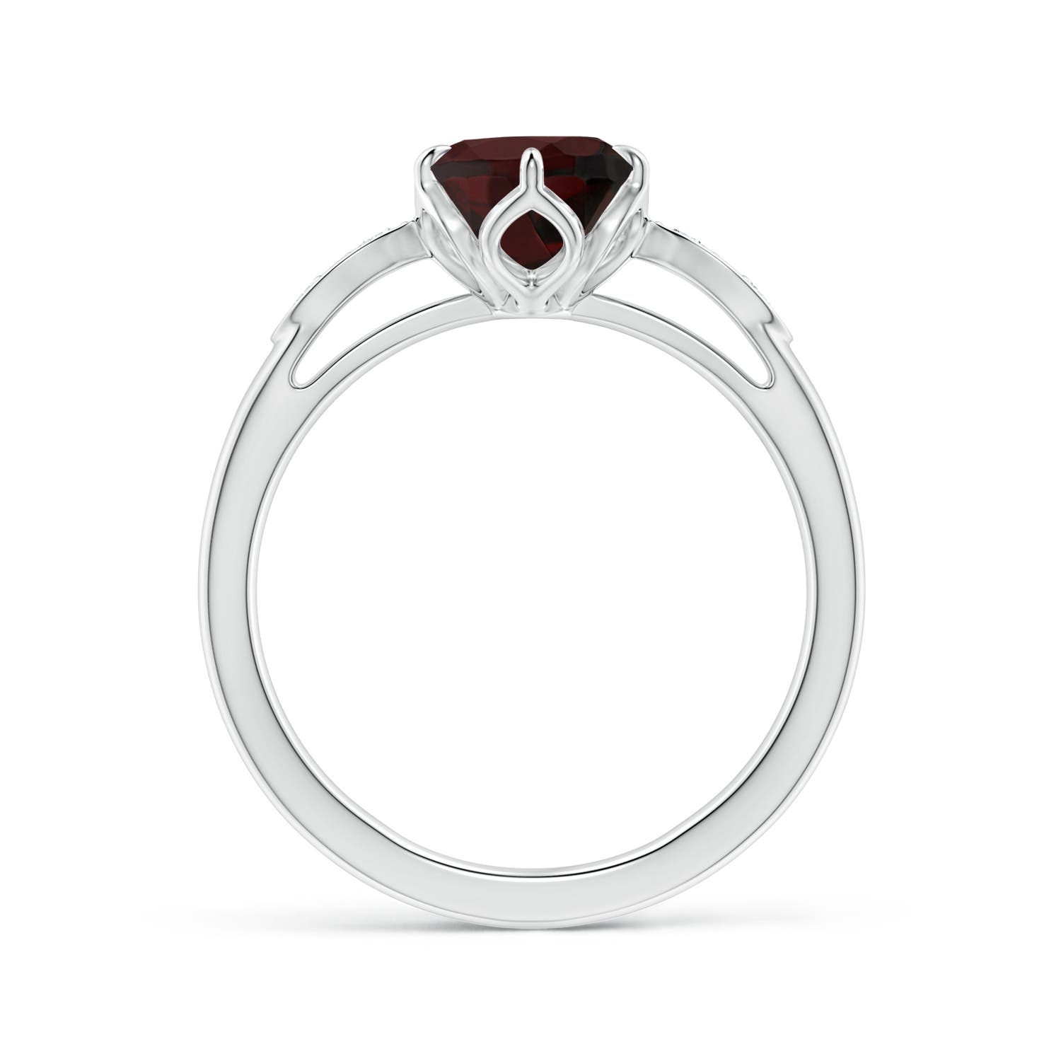 A - Garnet / 2.11 CT / 14 KT White Gold