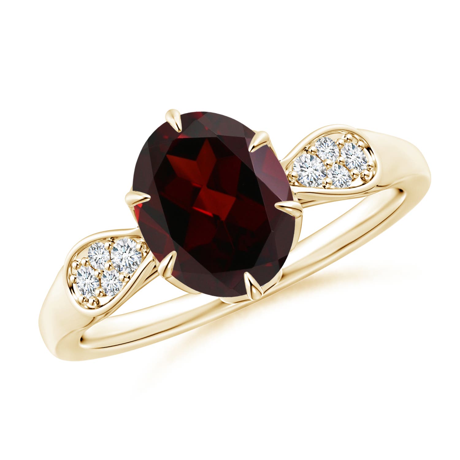 A - Garnet / 2.11 CT / 14 KT Yellow Gold