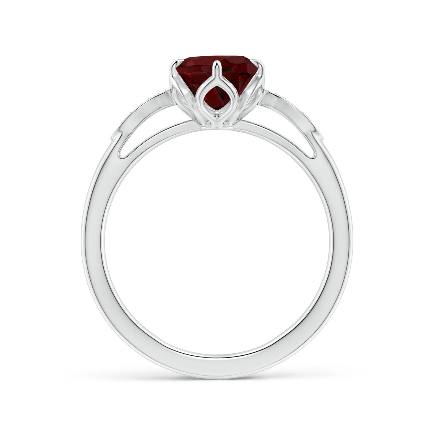 AAA - Garnet / 2.11 CT / 14 KT White Gold