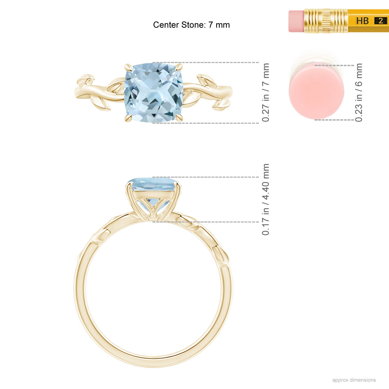 AA - Aquamarine / 1.4 CT / 14 KT Yellow Gold