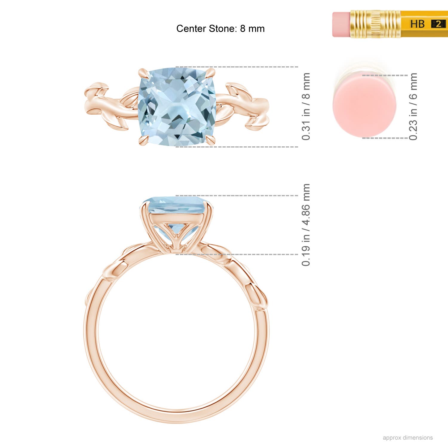 AA - Aquamarine / 1.95 CT / 14 KT Rose Gold