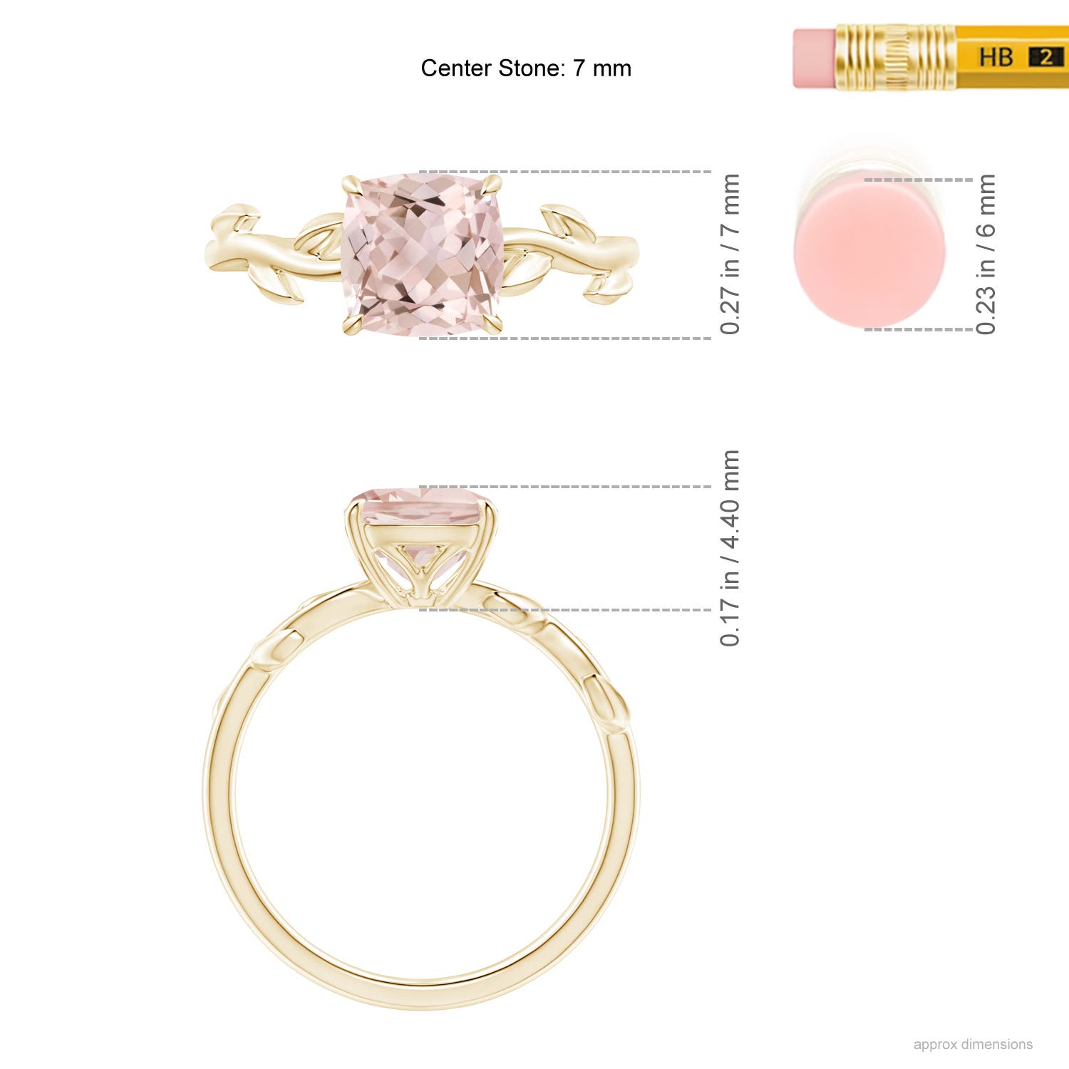 A - Morganite / 1.2 CT / 14 KT Yellow Gold