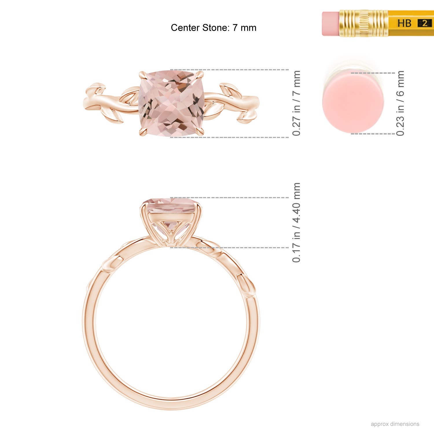 AA - Morganite / 1.2 CT / 14 KT Rose Gold