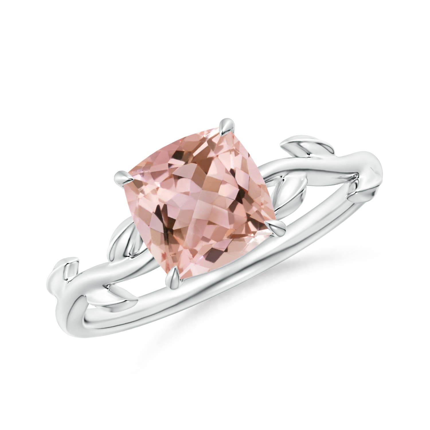 AAAA - Morganite / 1.2 CT / 14 KT White Gold