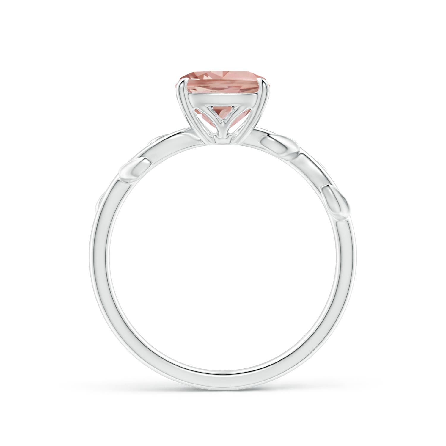 AAAA - Morganite / 1.2 CT / 14 KT White Gold