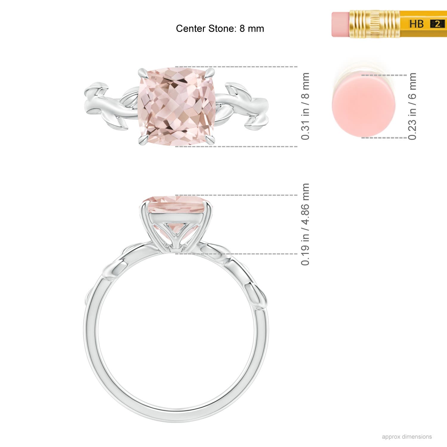 A - Morganite / 1.8 CT / 14 KT White Gold