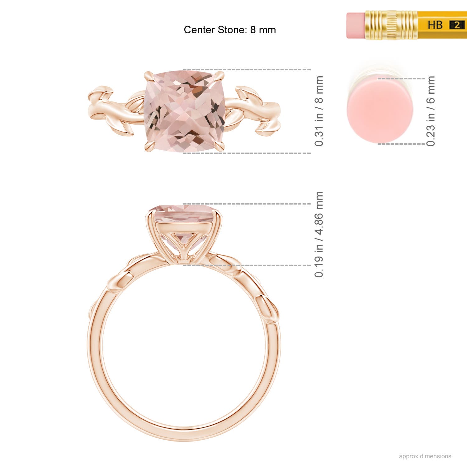 AA - Morganite / 1.8 CT / 14 KT Rose Gold