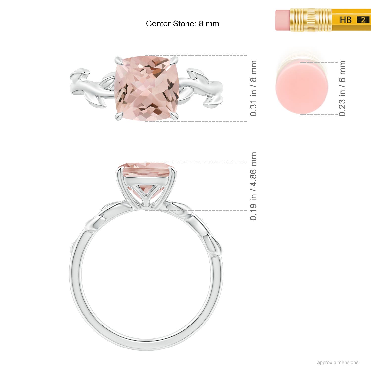 AA - Morganite / 1.8 CT / 14 KT White Gold