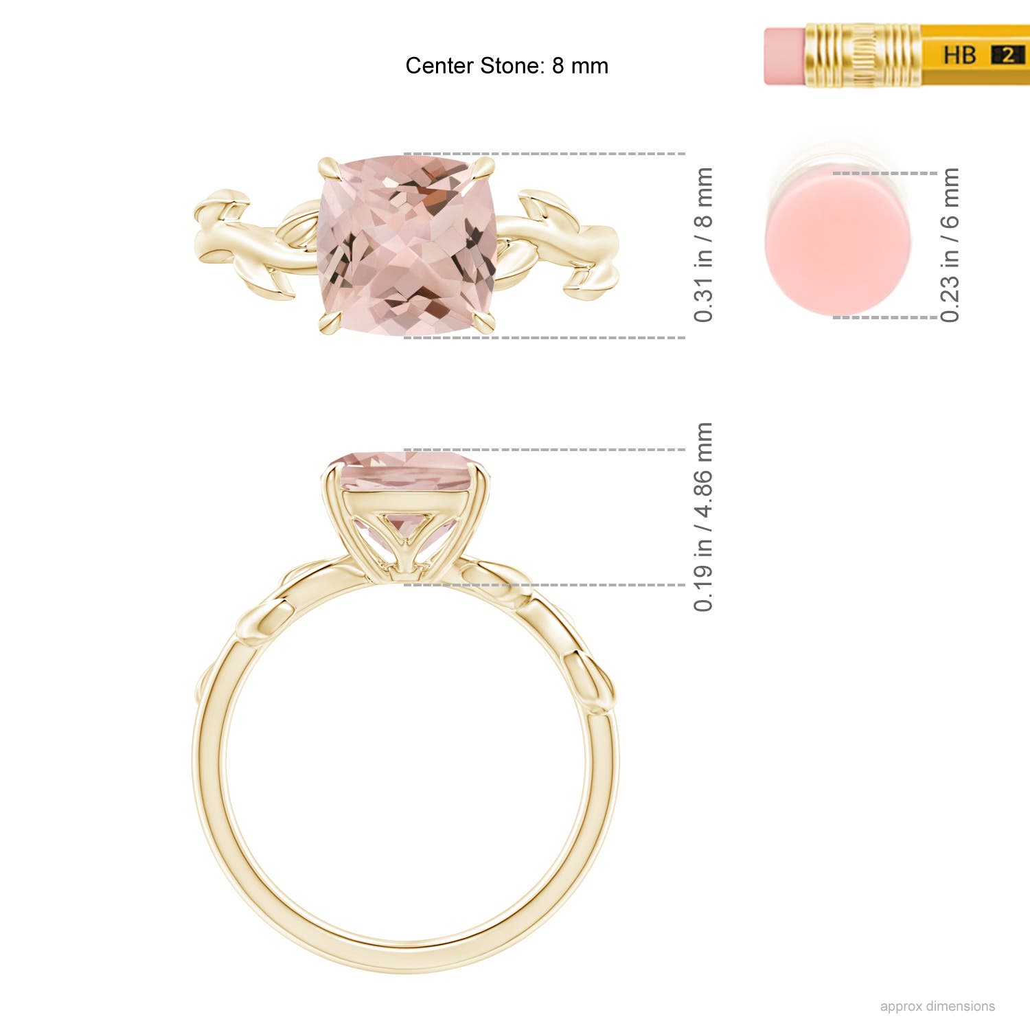 AA - Morganite / 1.8 CT / 14 KT Yellow Gold