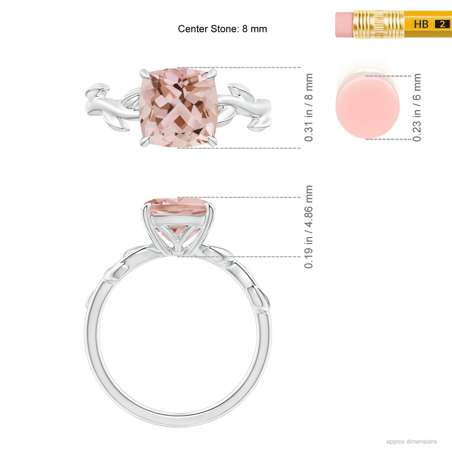 AAA - Morganite / 1.8 CT / 14 KT White Gold