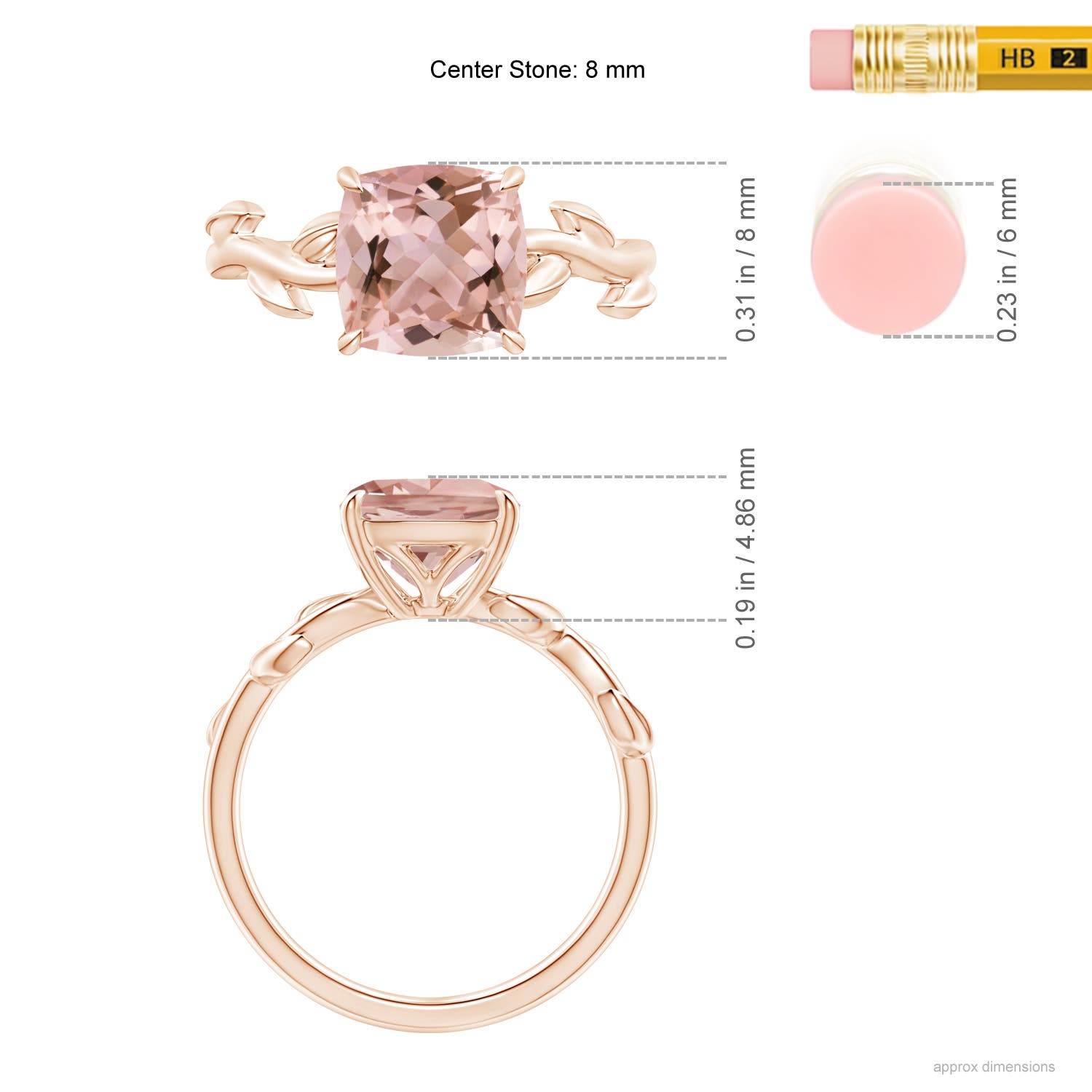 AAAA - Morganite / 1.8 CT / 14 KT Rose Gold