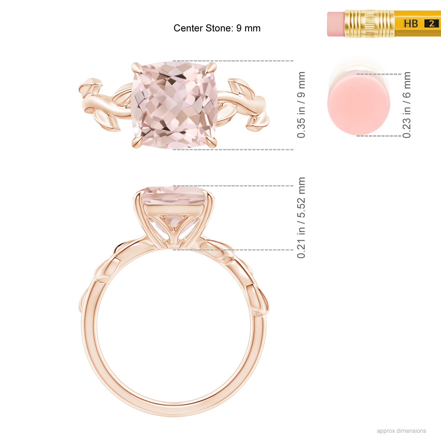 A - Morganite / 2.7 CT / 14 KT Rose Gold