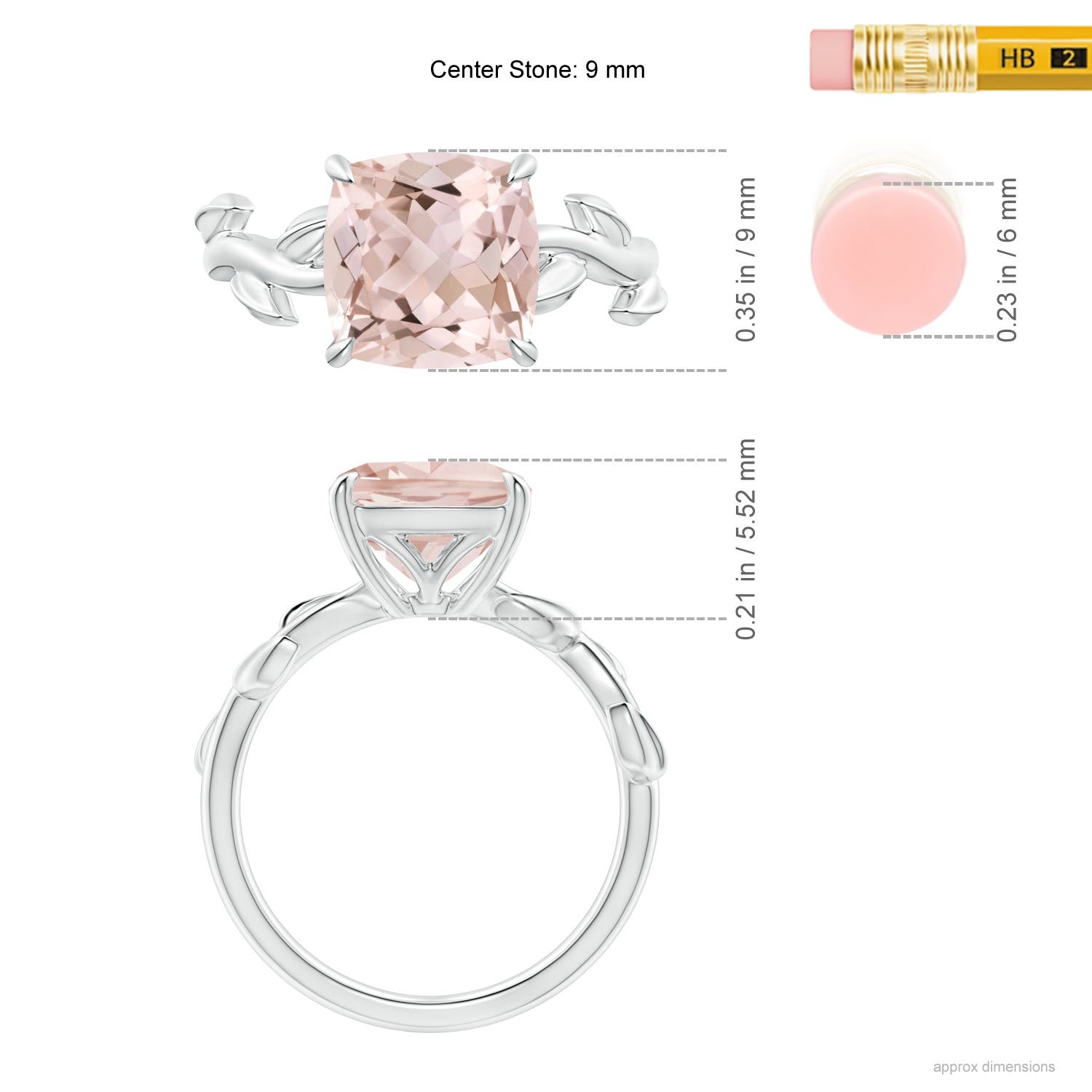 A - Morganite / 2.7 CT / 14 KT White Gold