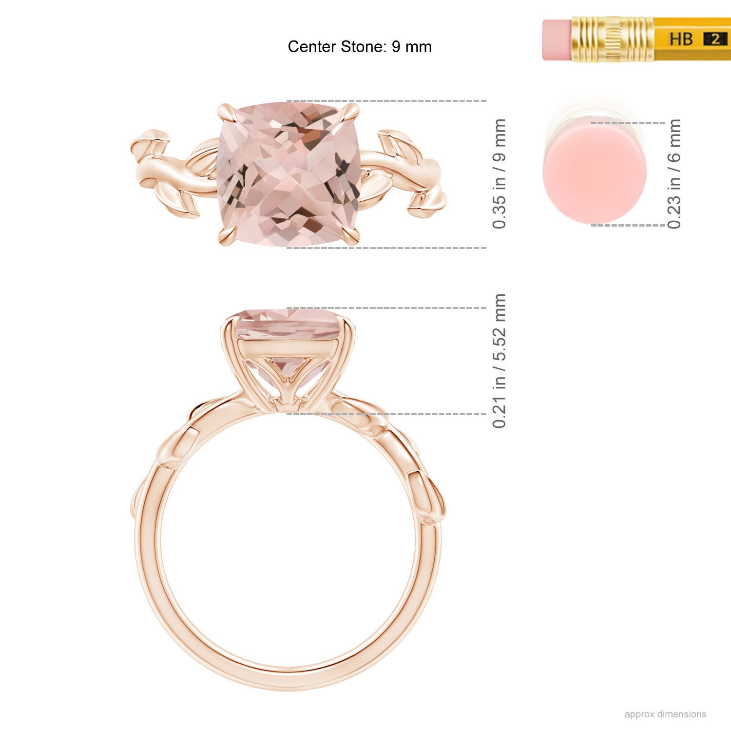 AA - Morganite / 2.7 CT / 14 KT Rose Gold