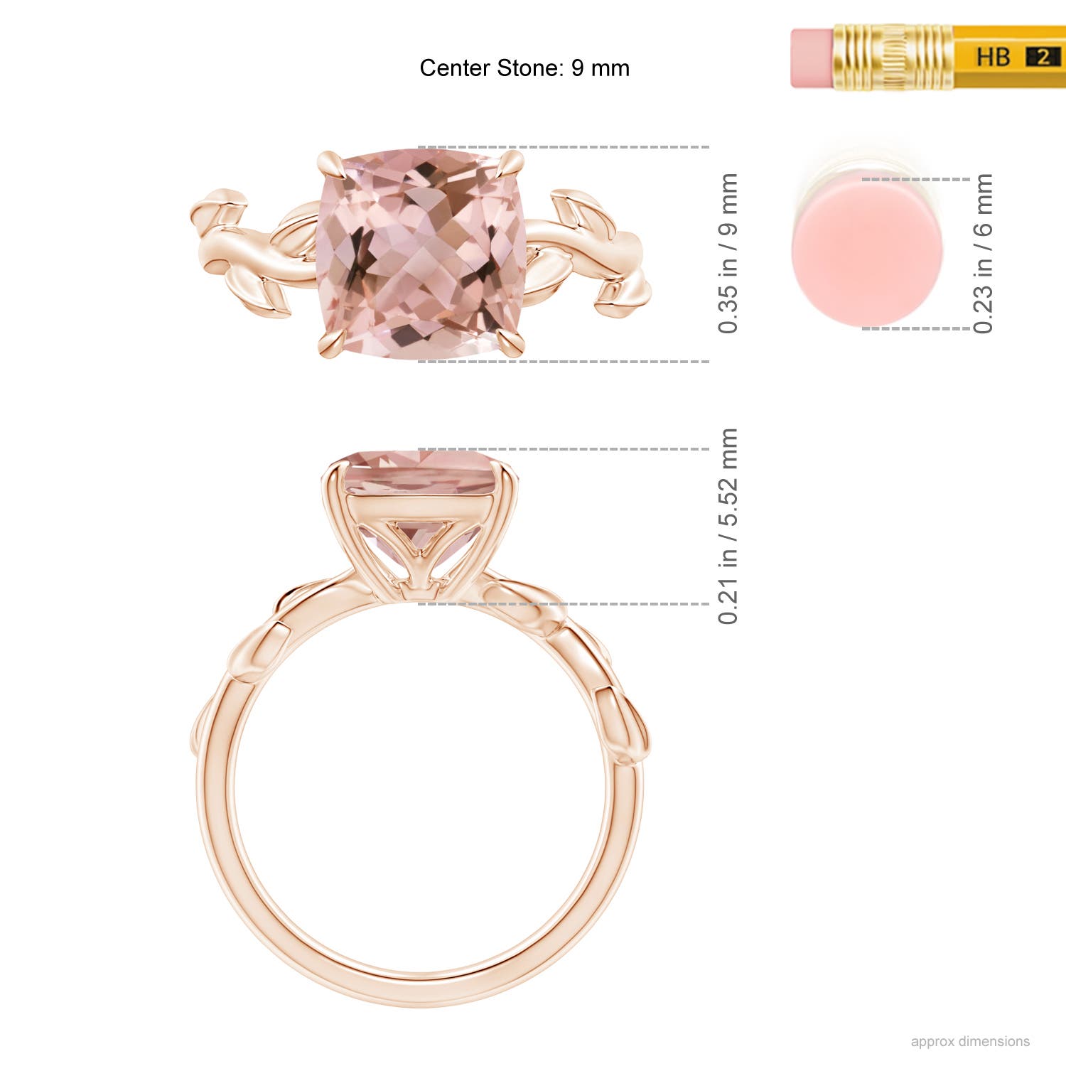 AAAA - Morganite / 2.7 CT / 14 KT Rose Gold