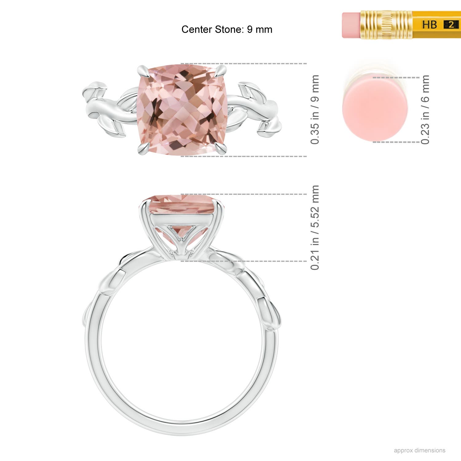 AAAA - Morganite / 2.7 CT / 14 KT White Gold