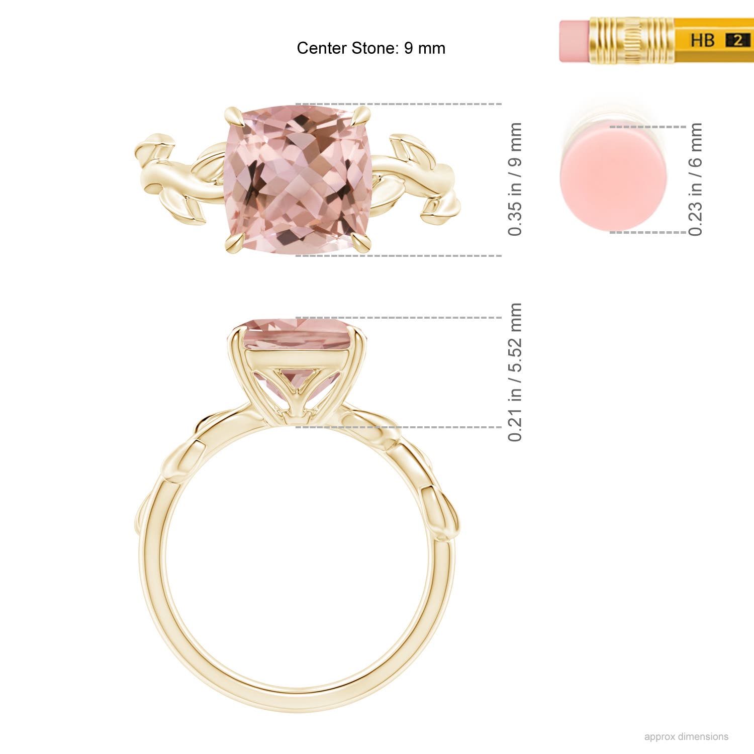 AAAA - Morganite / 2.7 CT / 14 KT Yellow Gold