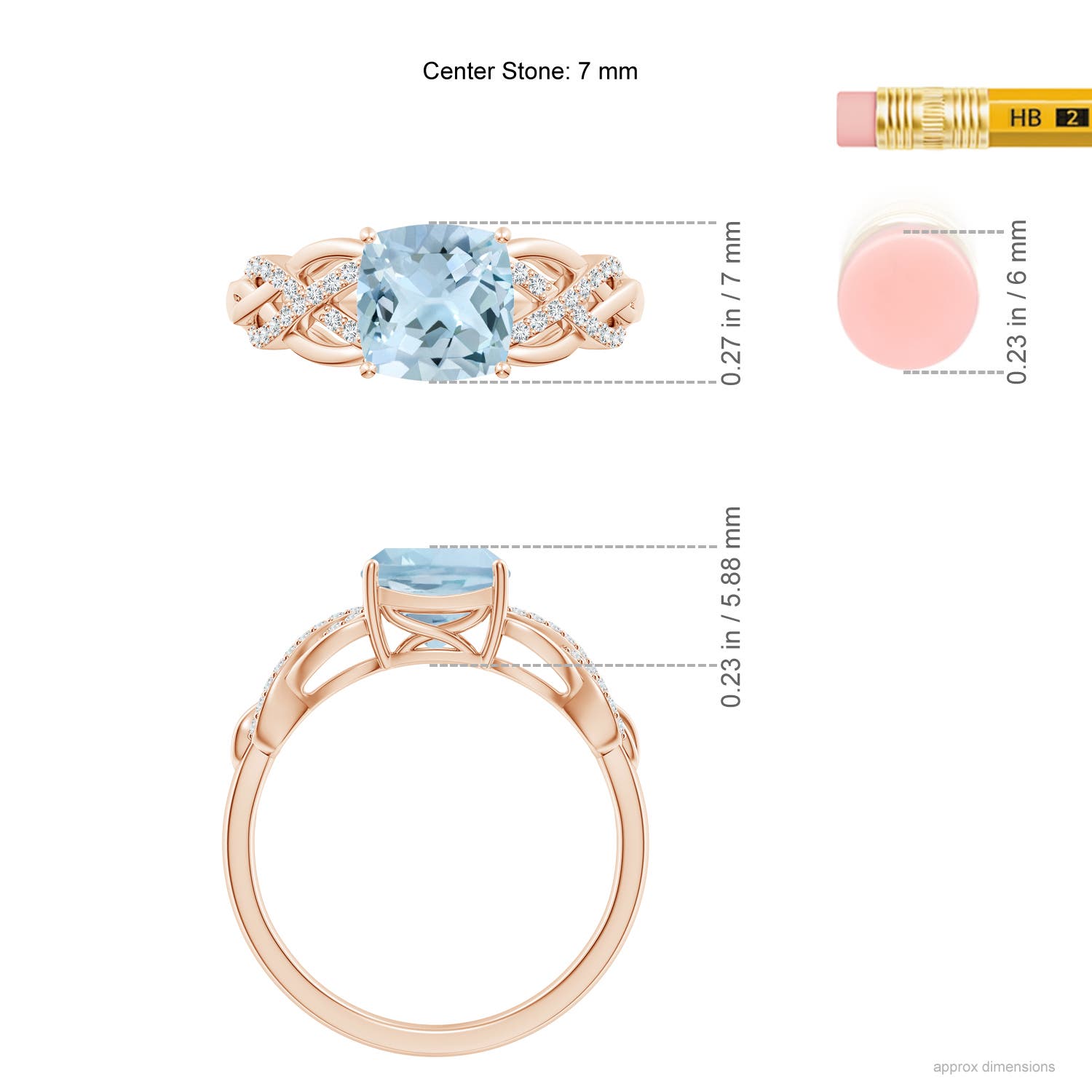 AA - Aquamarine / 1.51 CT / 14 KT Rose Gold