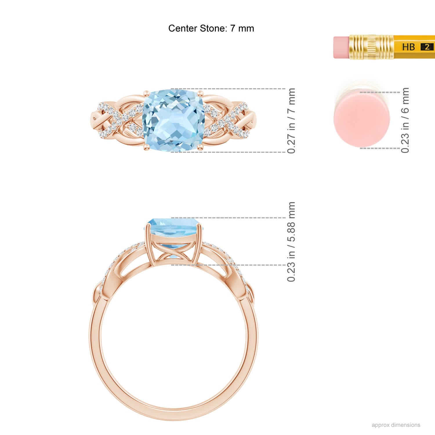 AAA - Aquamarine / 1.51 CT / 14 KT Rose Gold