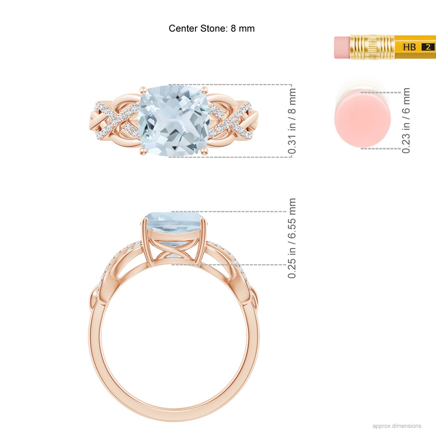 A - Aquamarine / 2.09 CT / 14 KT Rose Gold