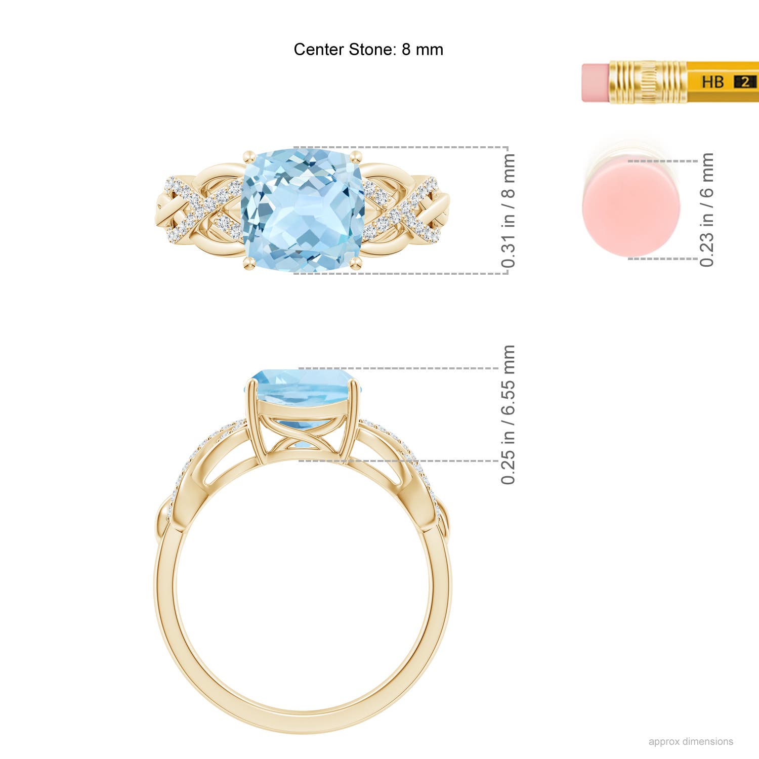 AAA - Aquamarine / 2.09 CT / 14 KT Yellow Gold