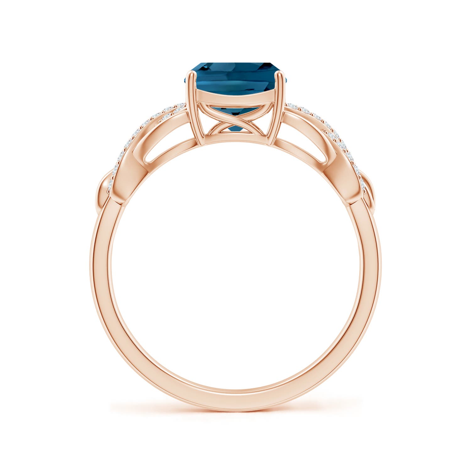 AAAA - London Blue Topaz / 1.95 CT / 14 KT Rose Gold