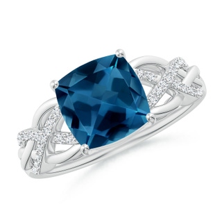 Cushion AAA London Blue Topaz