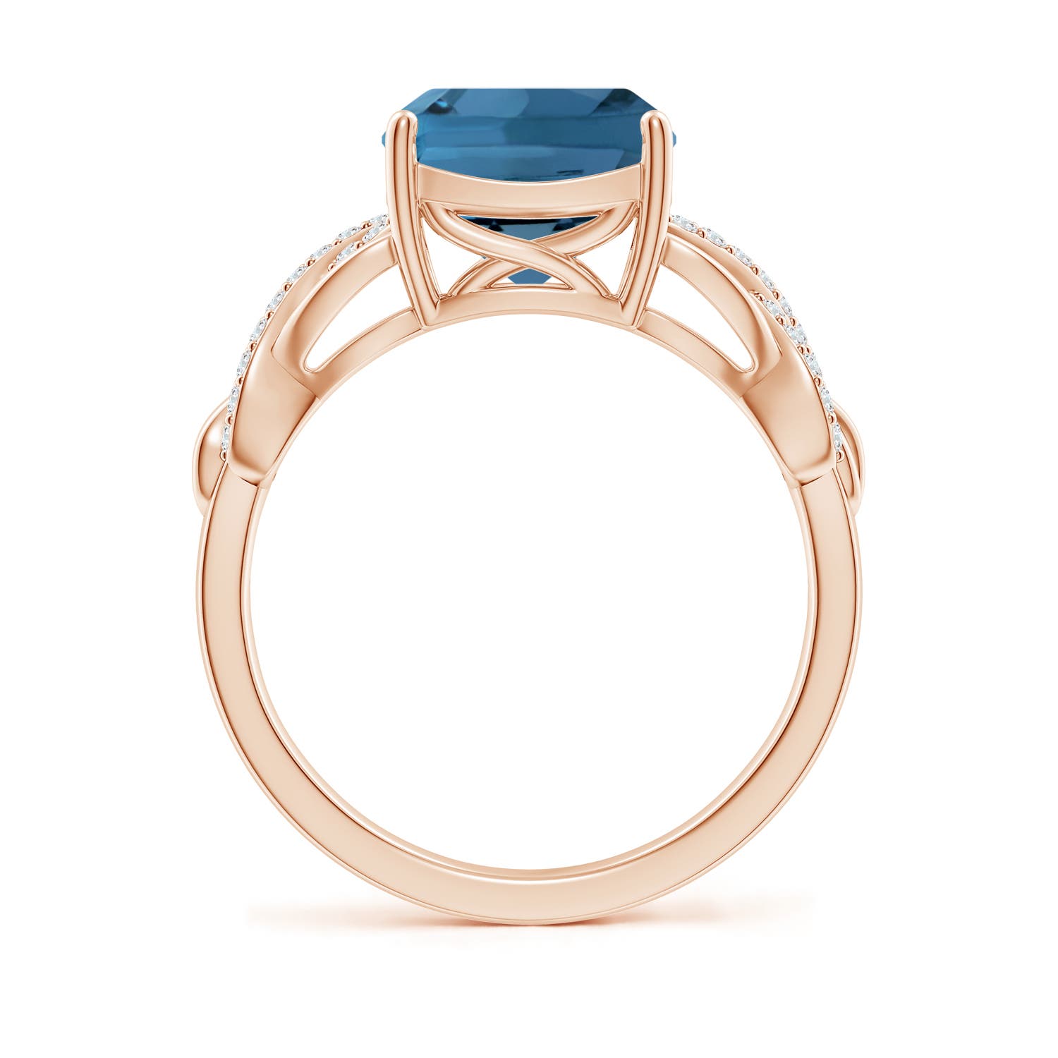 AA - London Blue Topaz / 3.46 CT / 14 KT Rose Gold