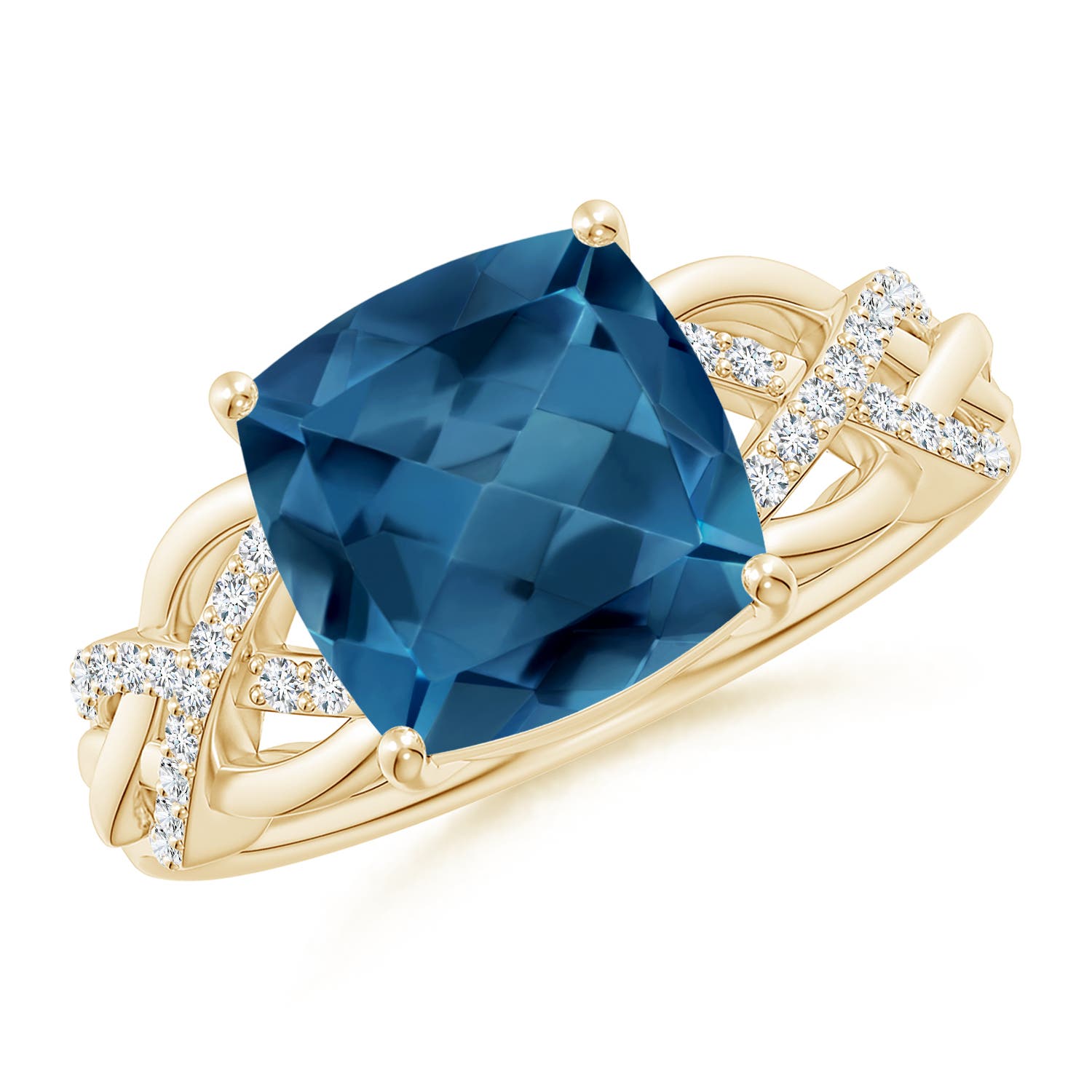 AA - London Blue Topaz / 3.46 CT / 14 KT Yellow Gold