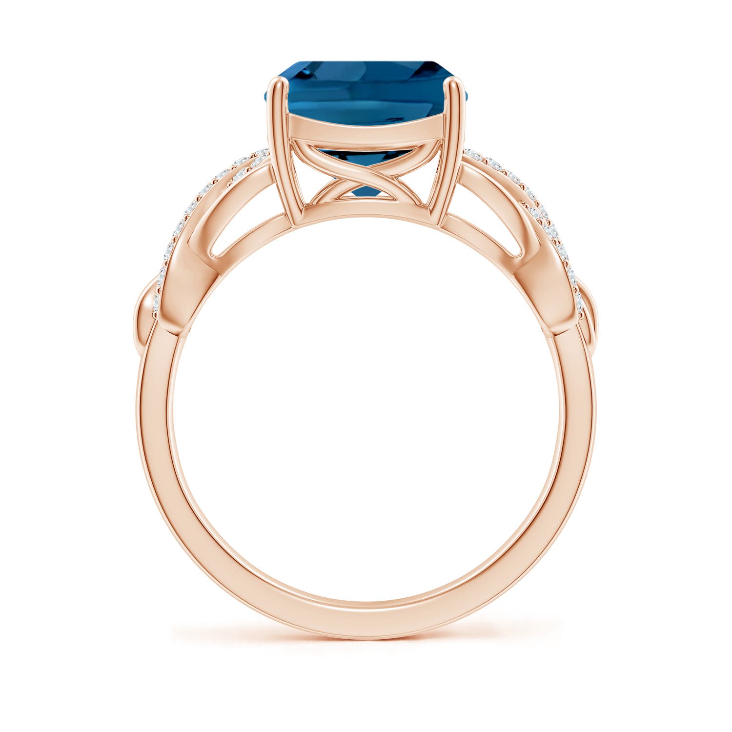 AAA - London Blue Topaz / 3.46 CT / 14 KT Rose Gold