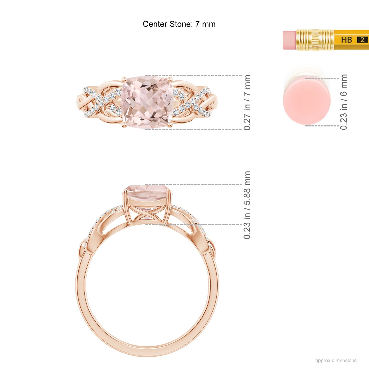 A - Morganite / 1.3 CT / 14 KT Rose Gold