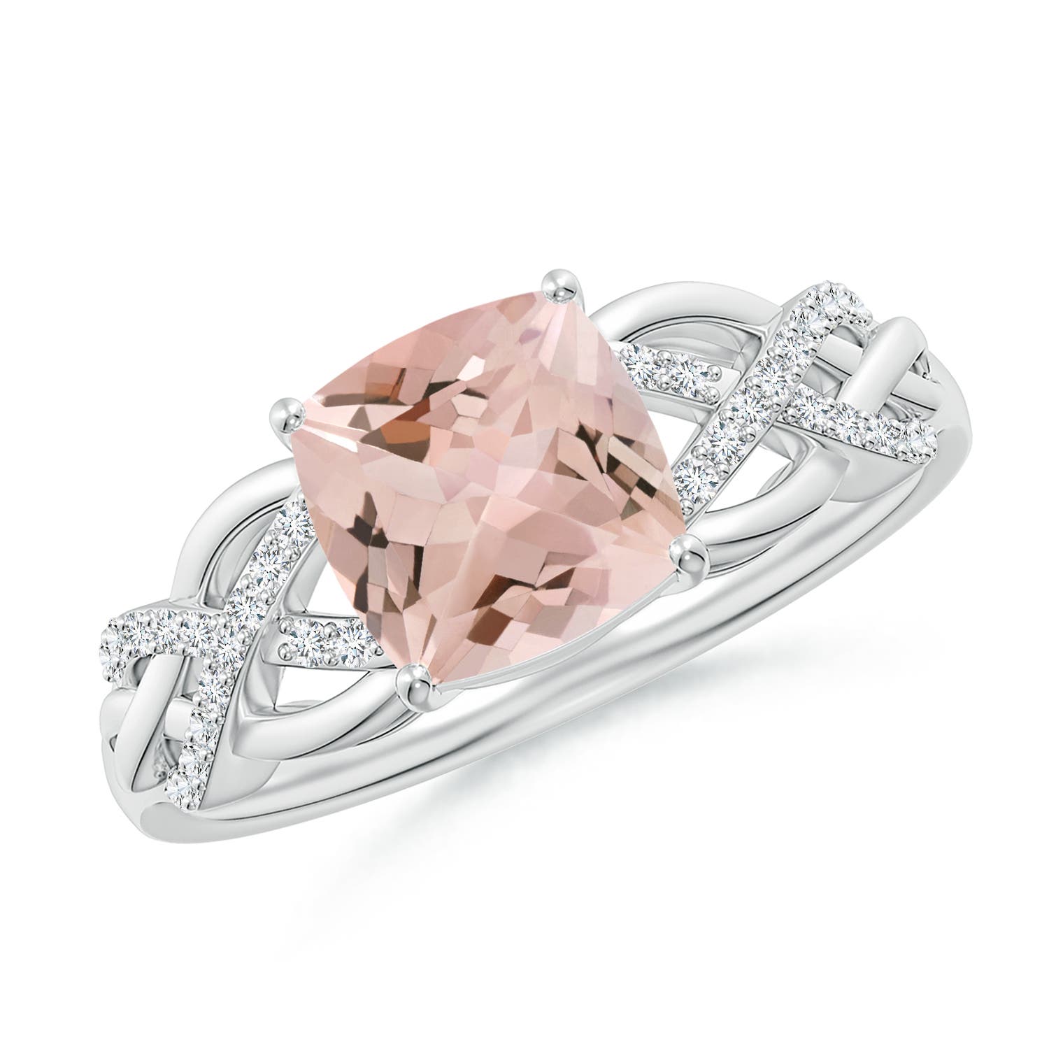 AA - Morganite / 1.3 CT / 14 KT White Gold