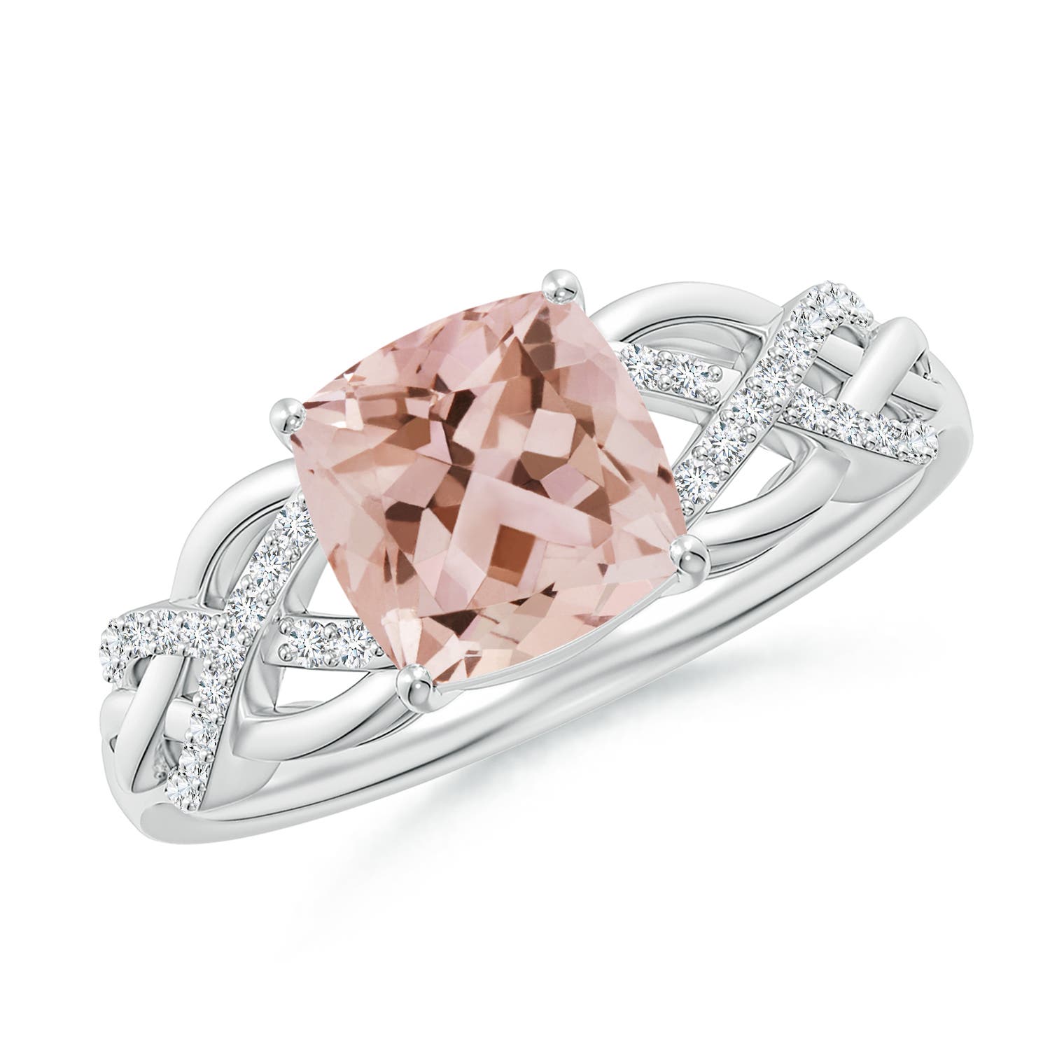 AAA - Morganite / 1.3 CT / 14 KT White Gold