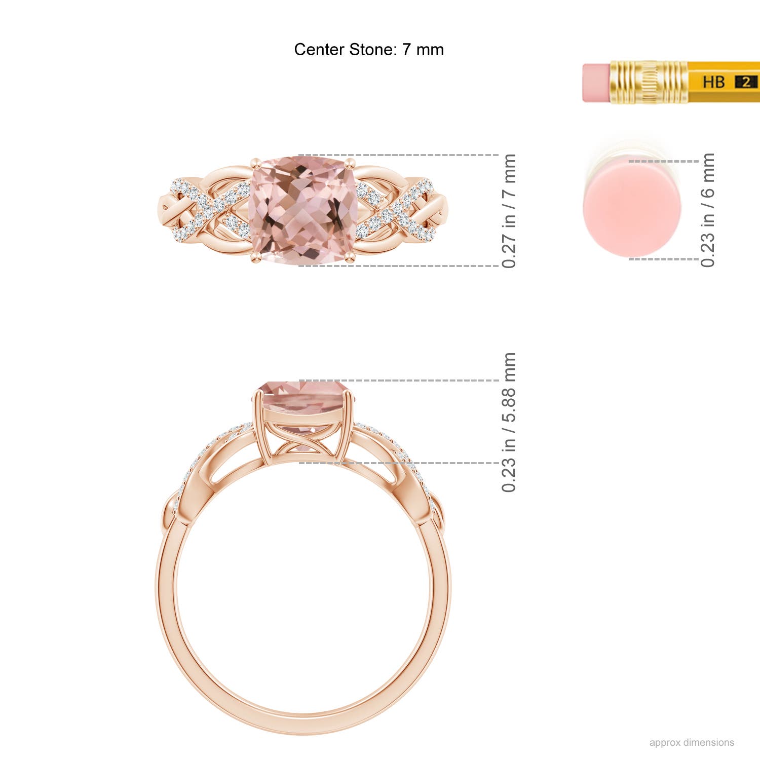 AAAA - Morganite / 1.3 CT / 14 KT Rose Gold