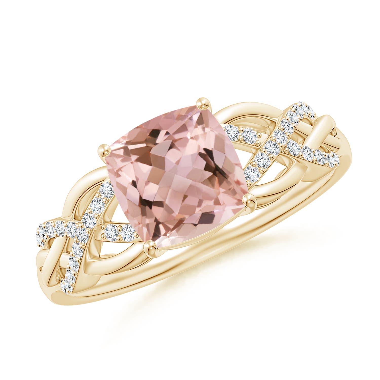 AAAA - Morganite / 1.3 CT / 14 KT Yellow Gold