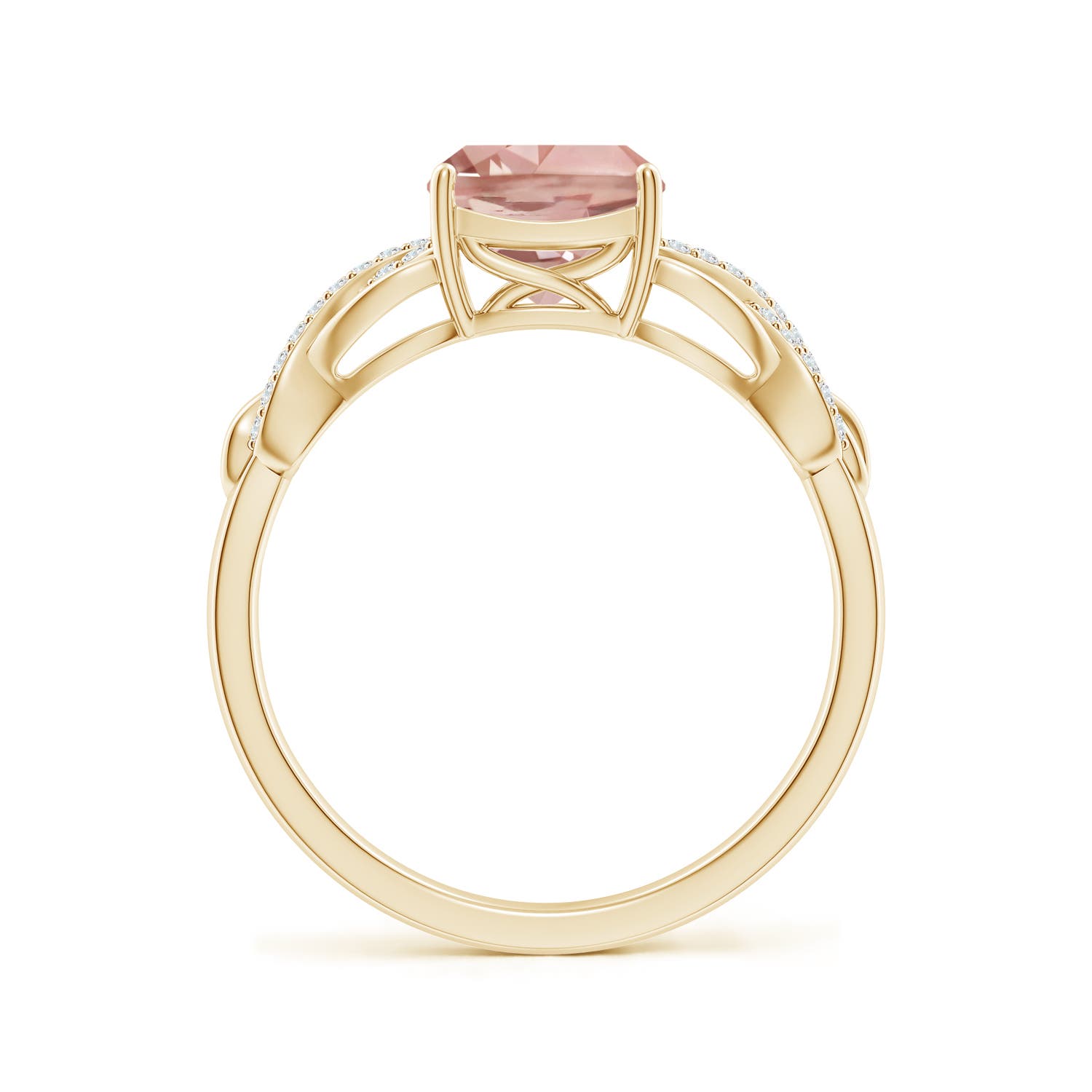 AAAA - Morganite / 1.3 CT / 14 KT Yellow Gold