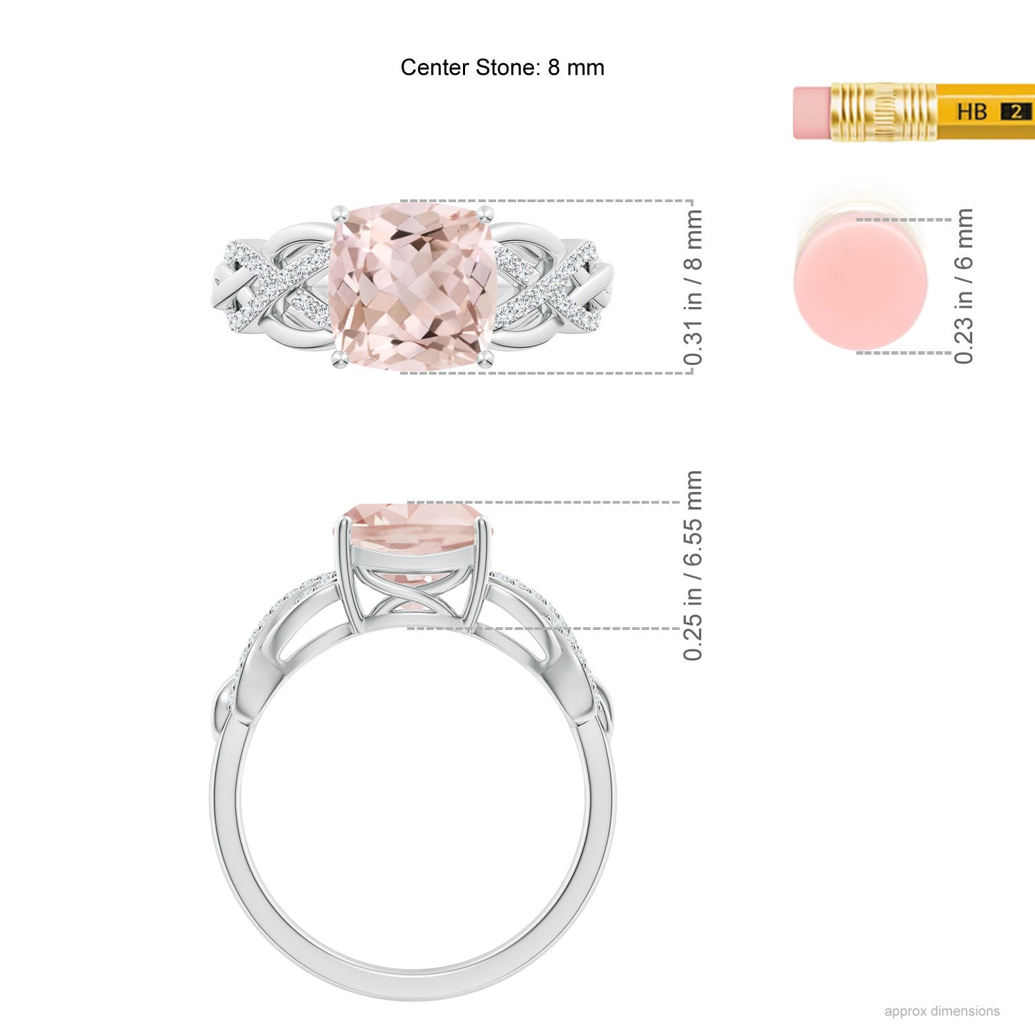 A - Morganite / 1.93 CT / 14 KT White Gold