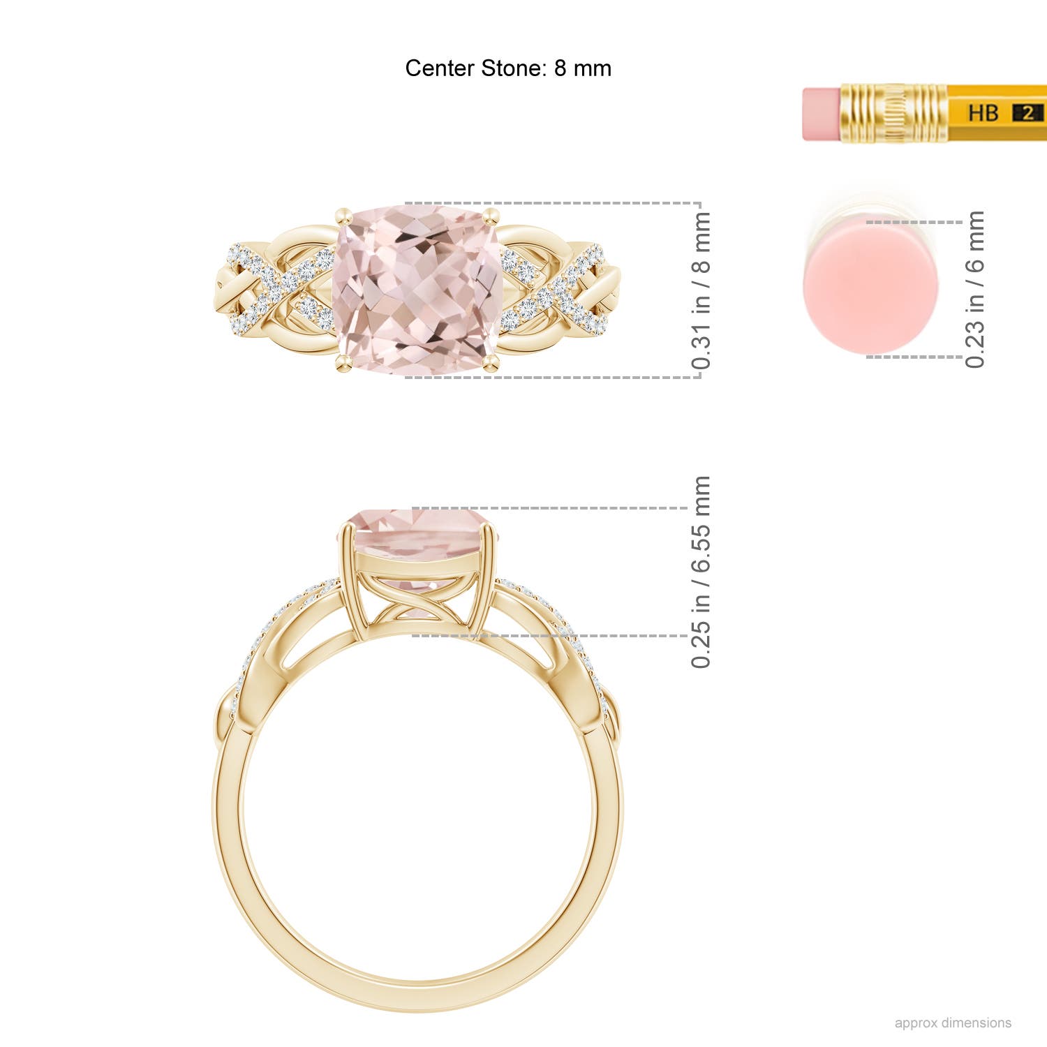 A - Morganite / 1.93 CT / 14 KT Yellow Gold