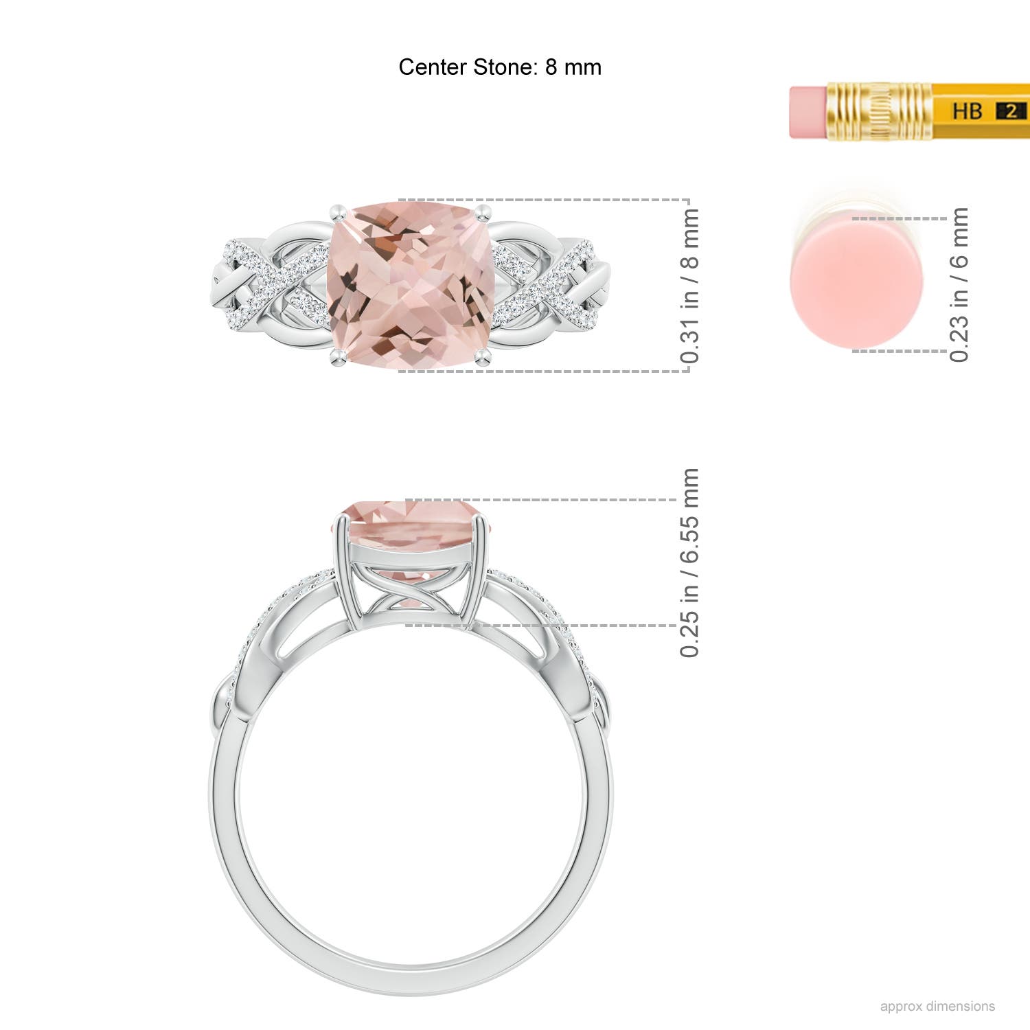 AA - Morganite / 1.93 CT / 14 KT White Gold