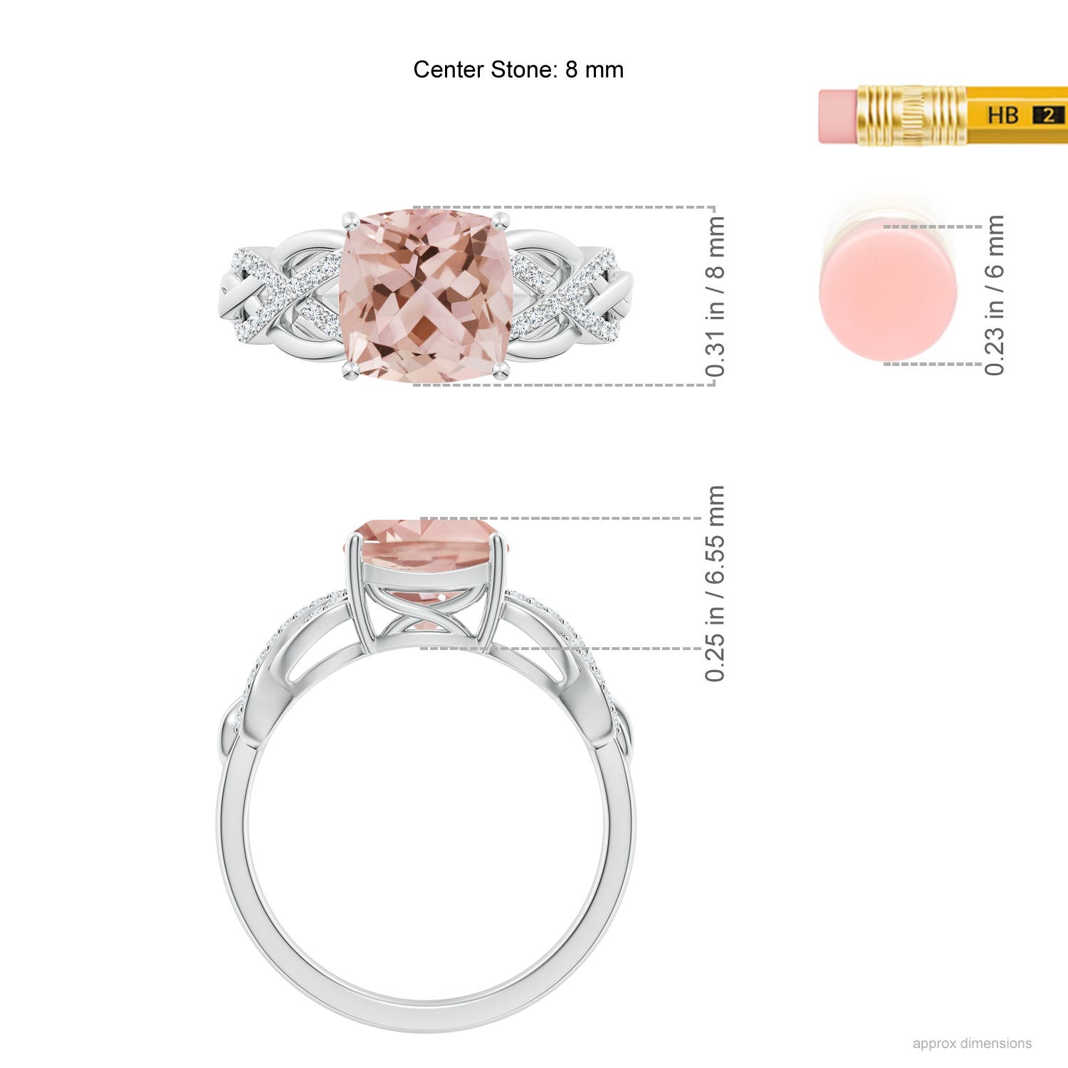 AAA - Morganite / 1.93 CT / 14 KT White Gold