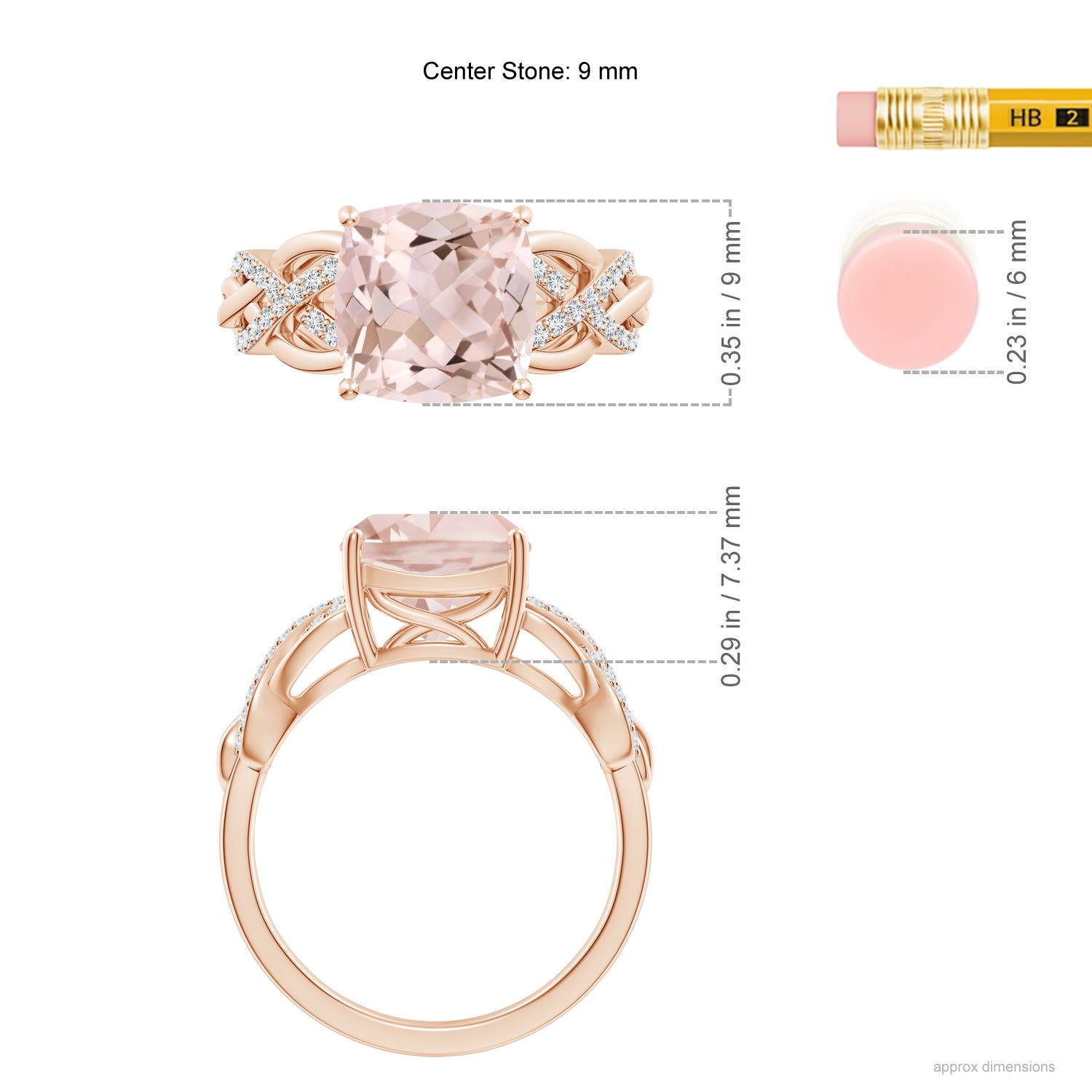 A - Morganite / 2.86 CT / 14 KT Rose Gold