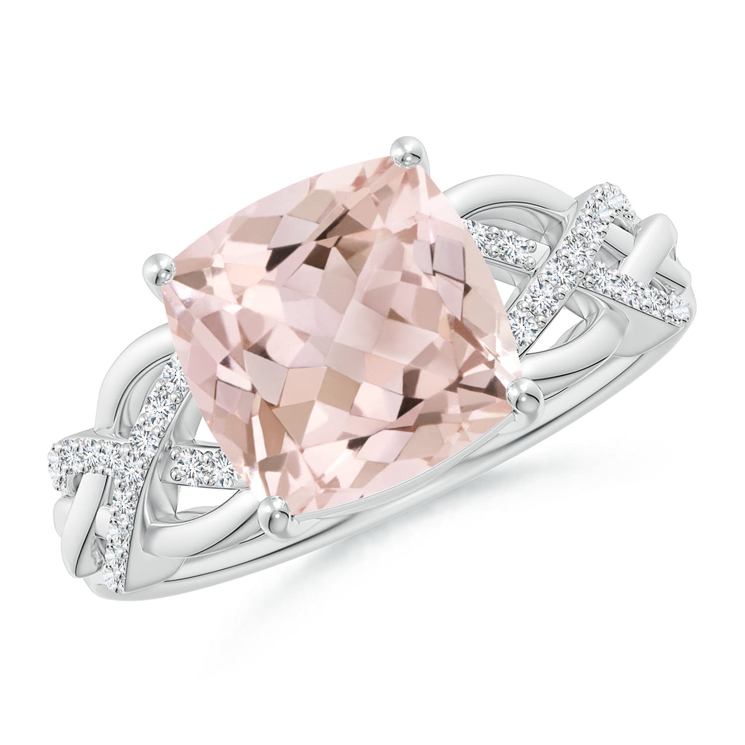 A - Morganite / 2.86 CT / 14 KT White Gold