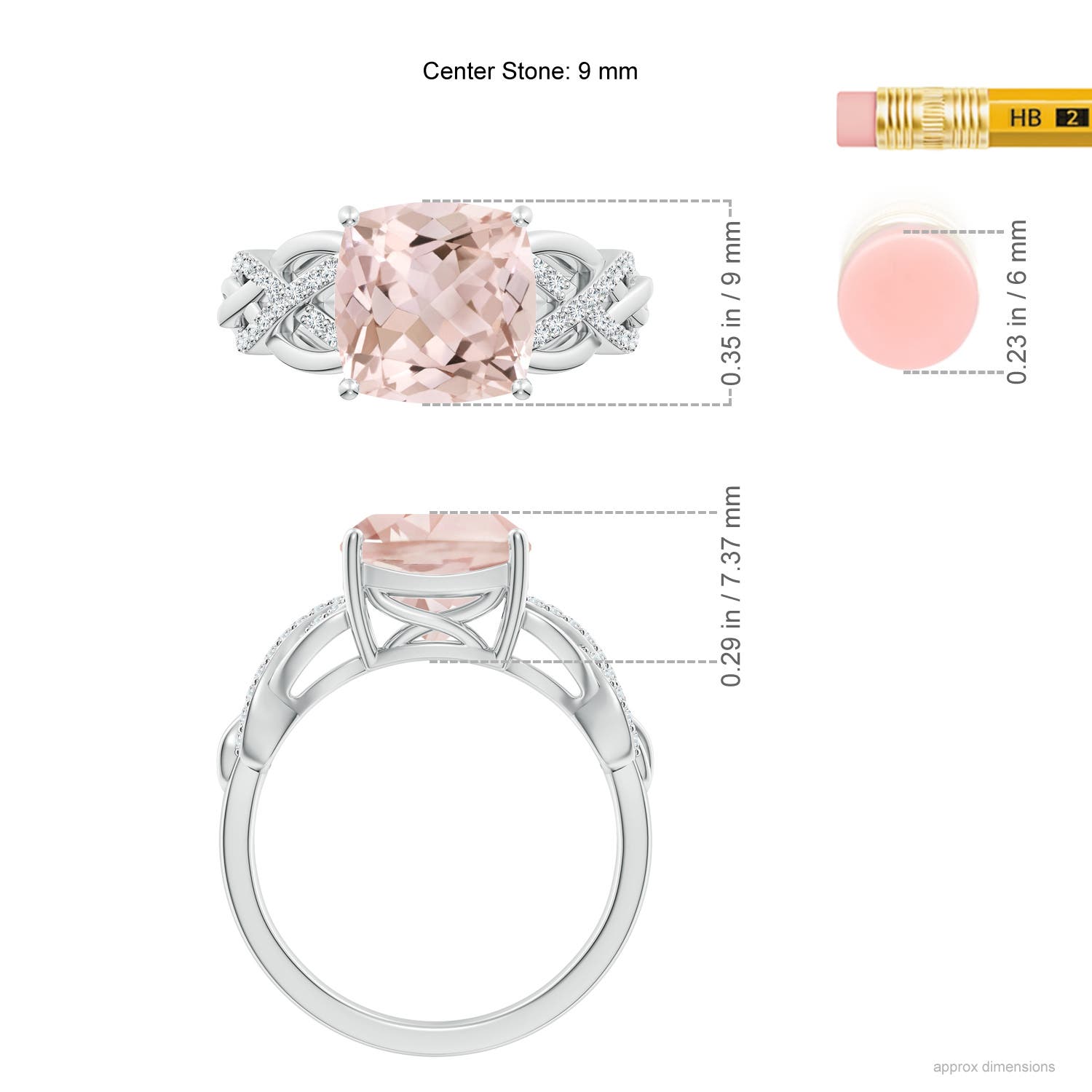 A - Morganite / 2.86 CT / 14 KT White Gold