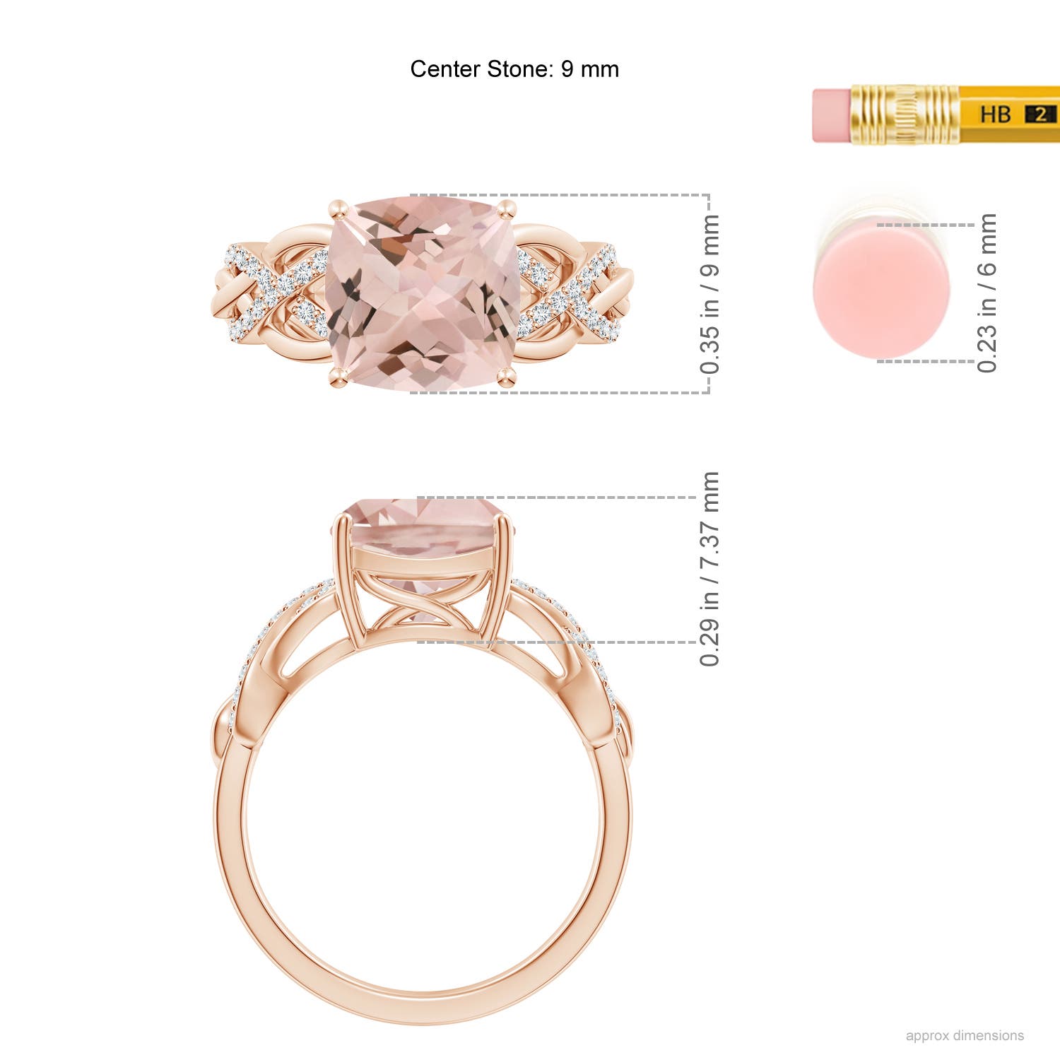 AA - Morganite / 2.86 CT / 14 KT Rose Gold