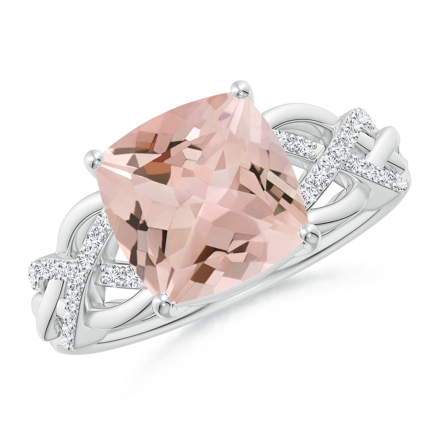 AA - Morganite / 2.86 CT / 14 KT White Gold