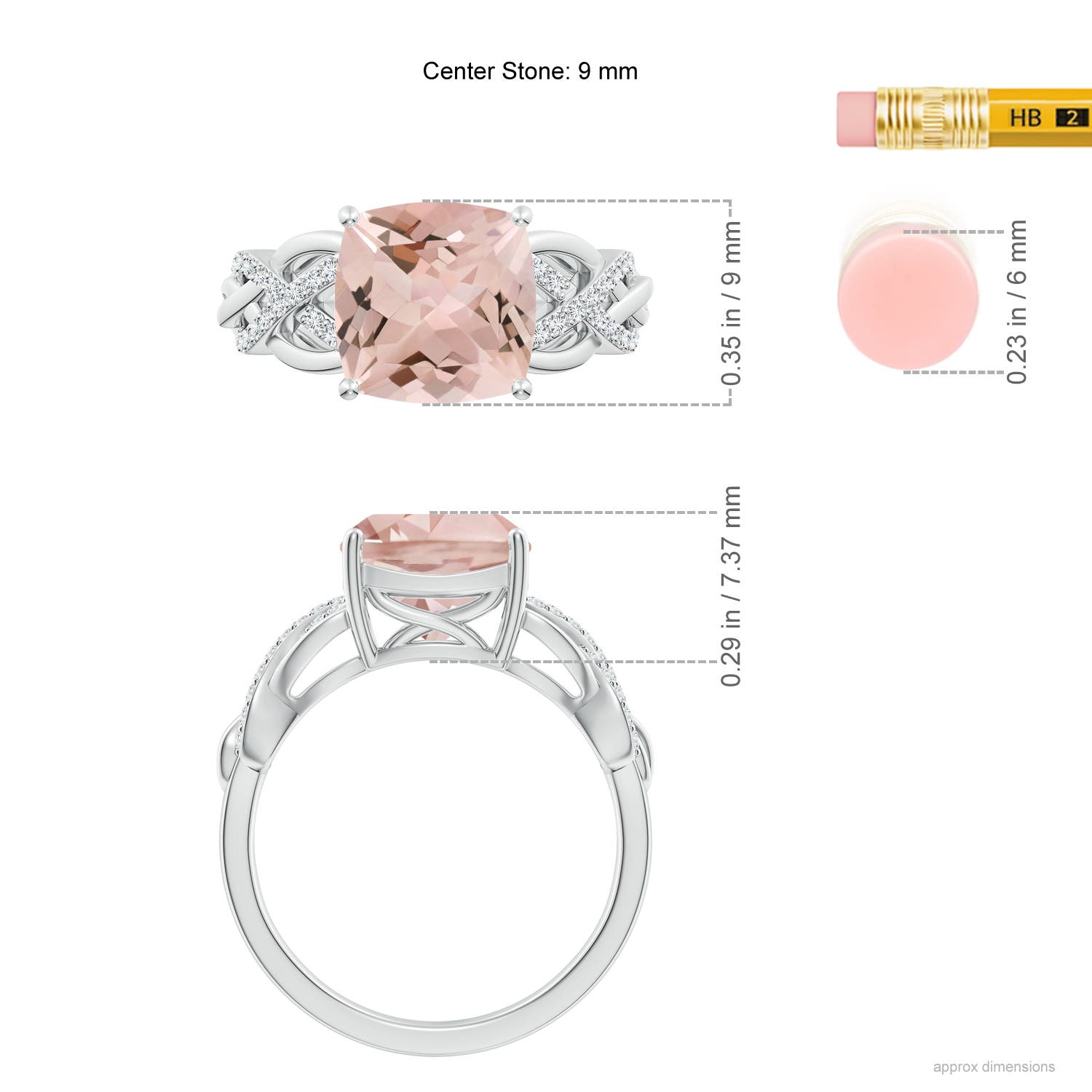 AA - Morganite / 2.86 CT / 14 KT White Gold