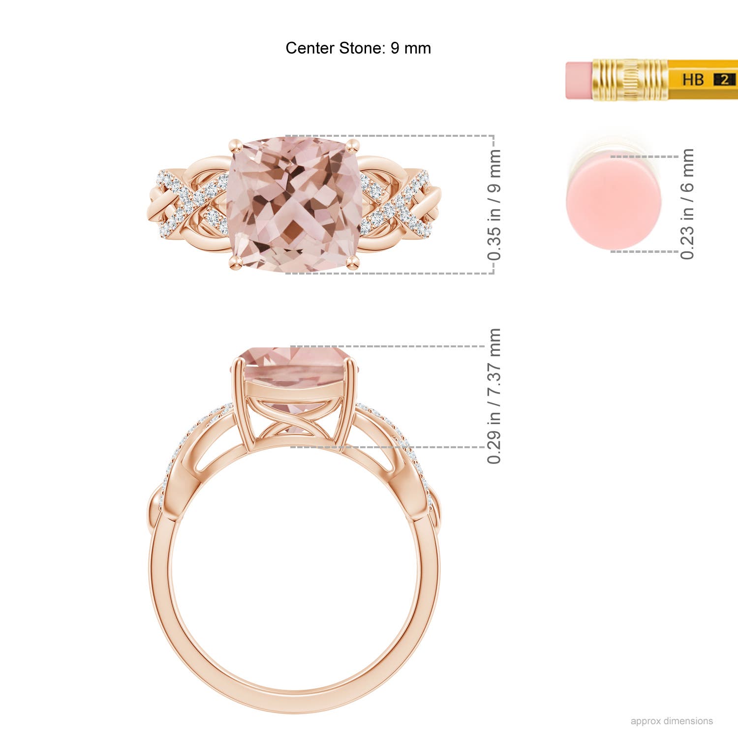 AAA - Morganite / 2.86 CT / 14 KT Rose Gold