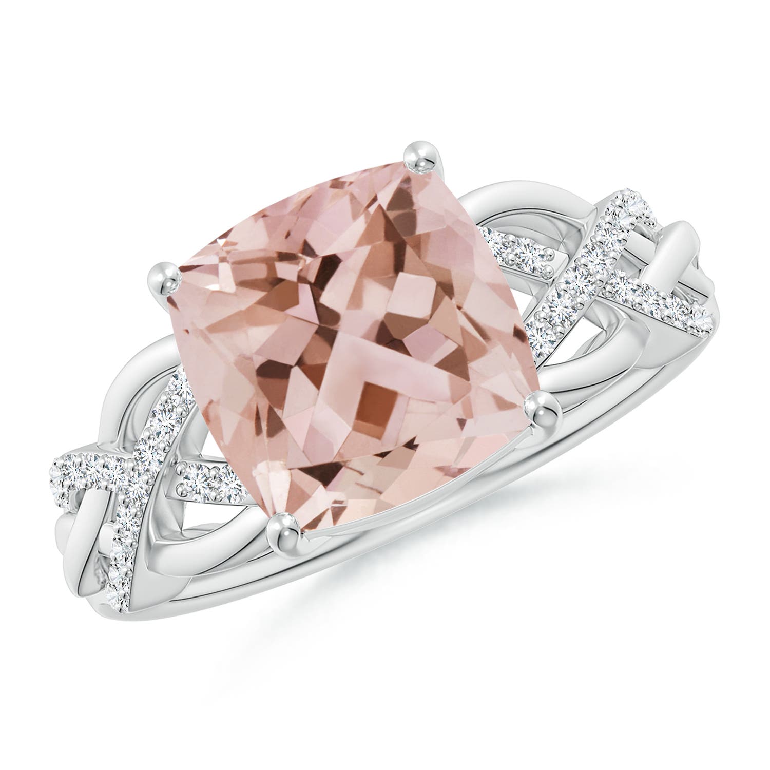 AAA - Morganite / 2.86 CT / 14 KT White Gold