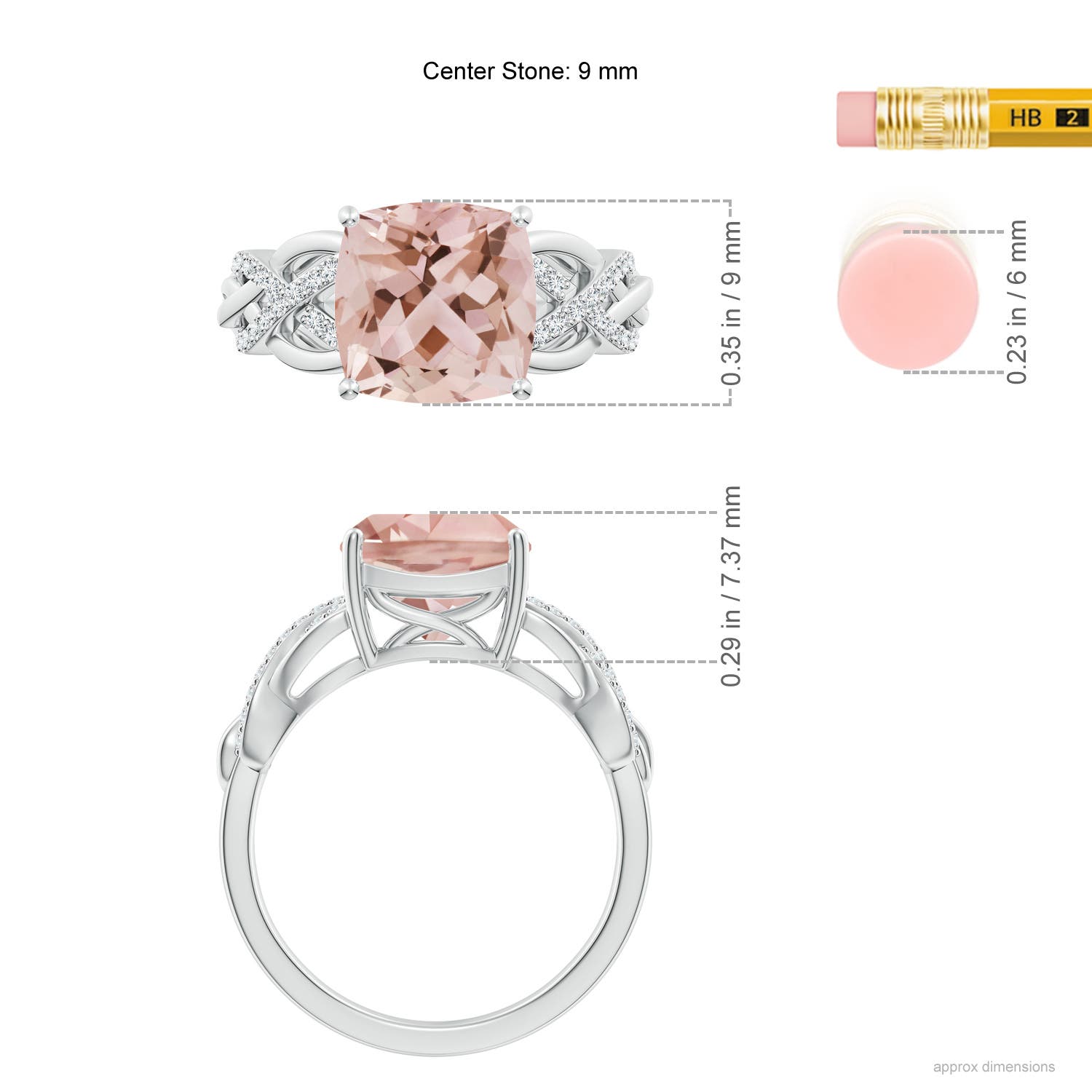 AAA - Morganite / 2.86 CT / 14 KT White Gold